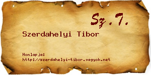 Szerdahelyi Tibor névjegykártya
